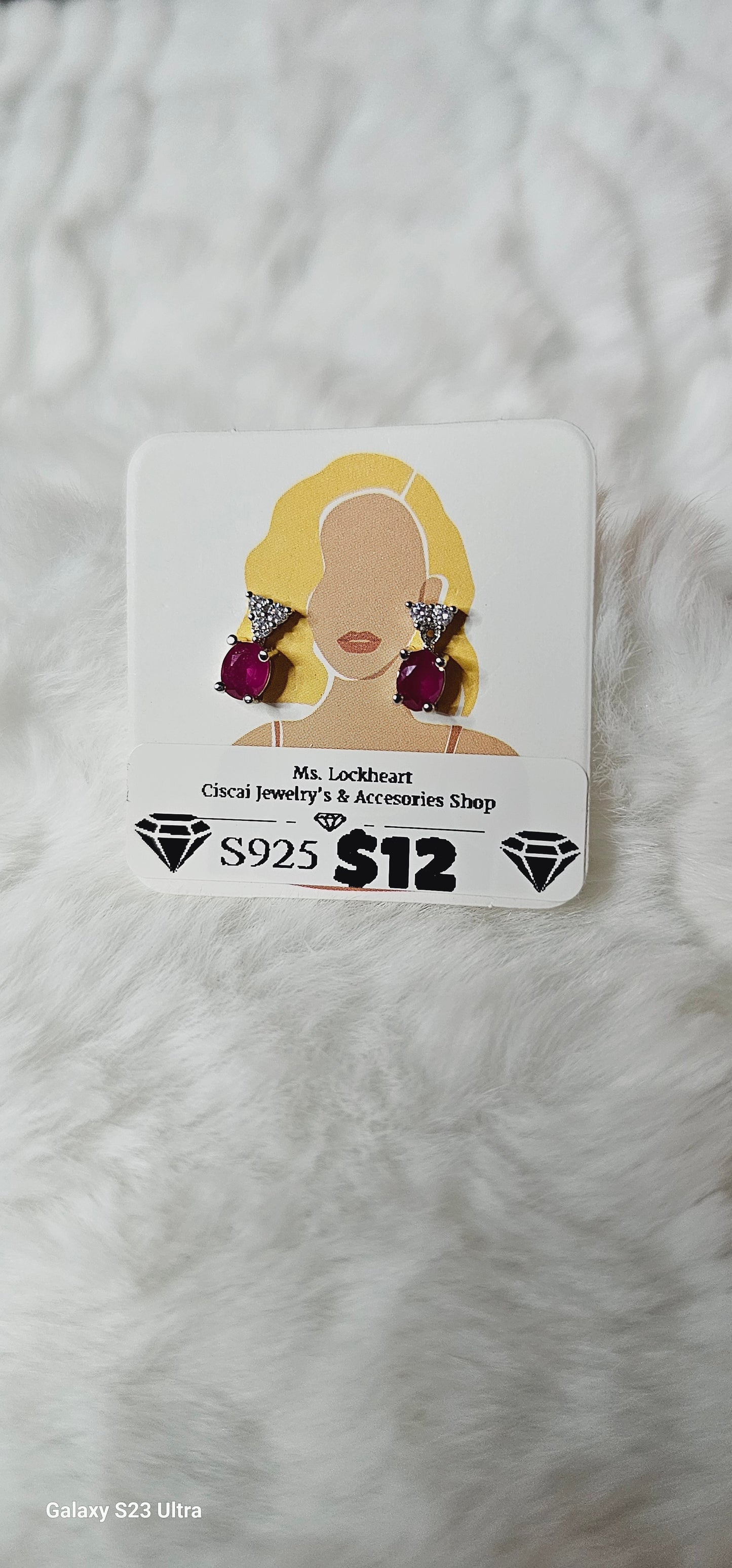 S925 natural stone Earings