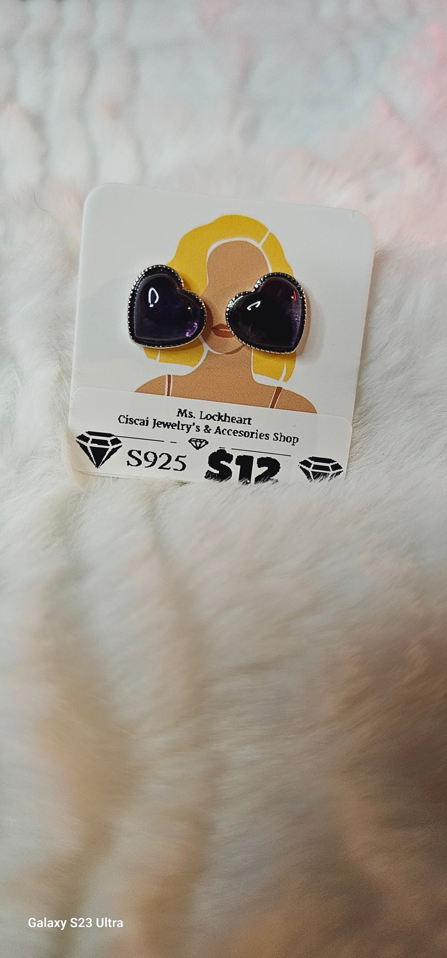 S925 natural stone Earings