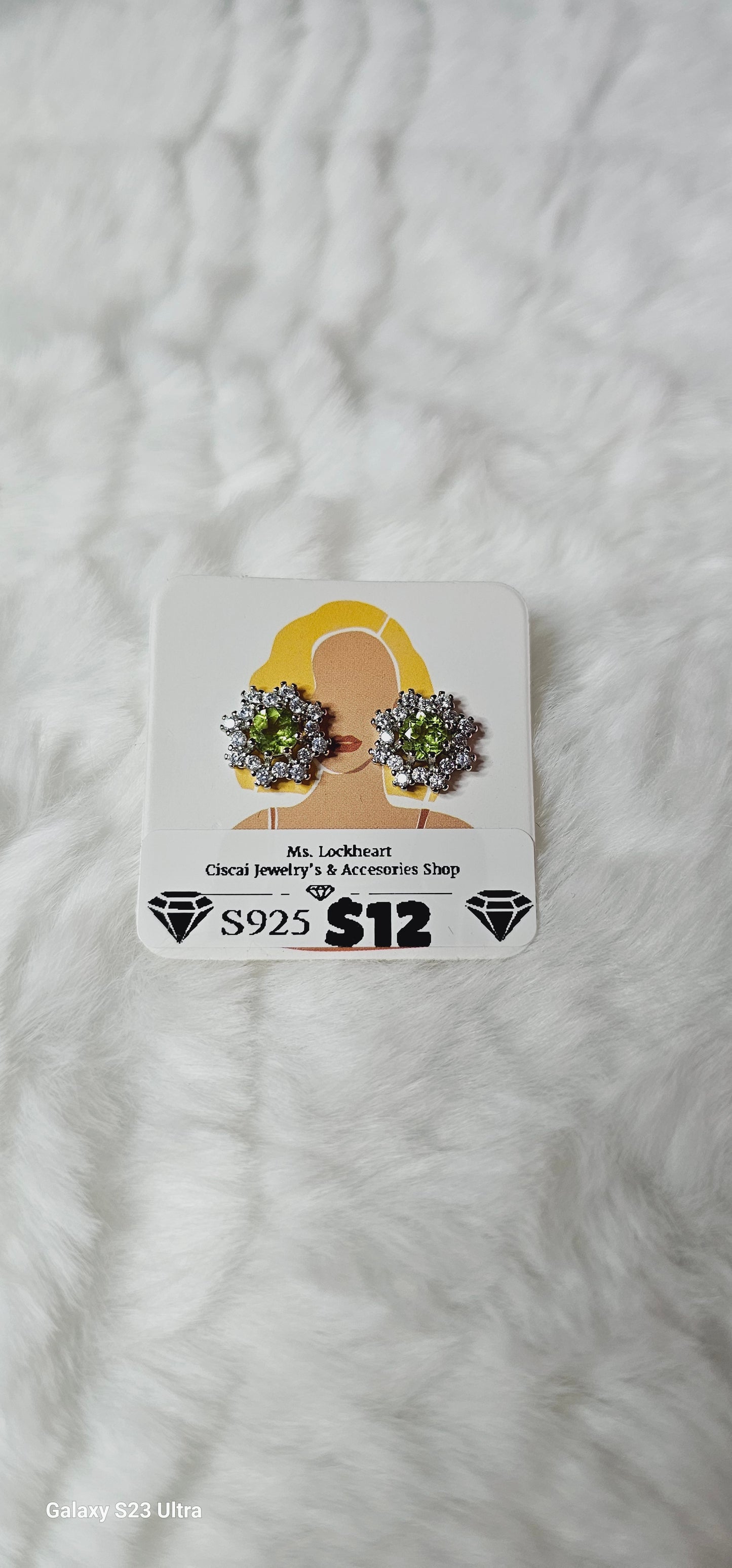 S925 natural stone Earings