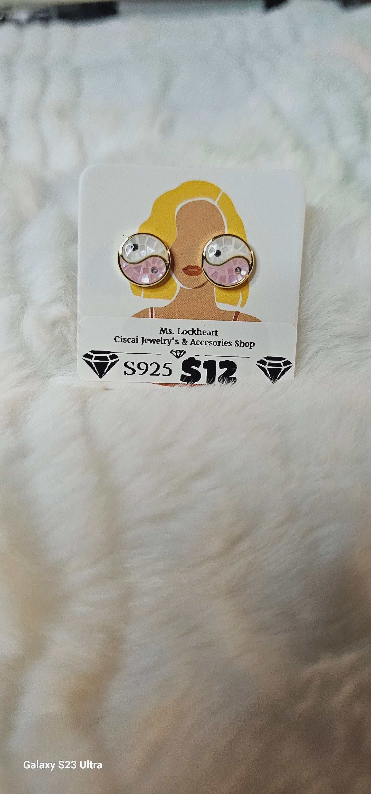 S925 natural stone Earings