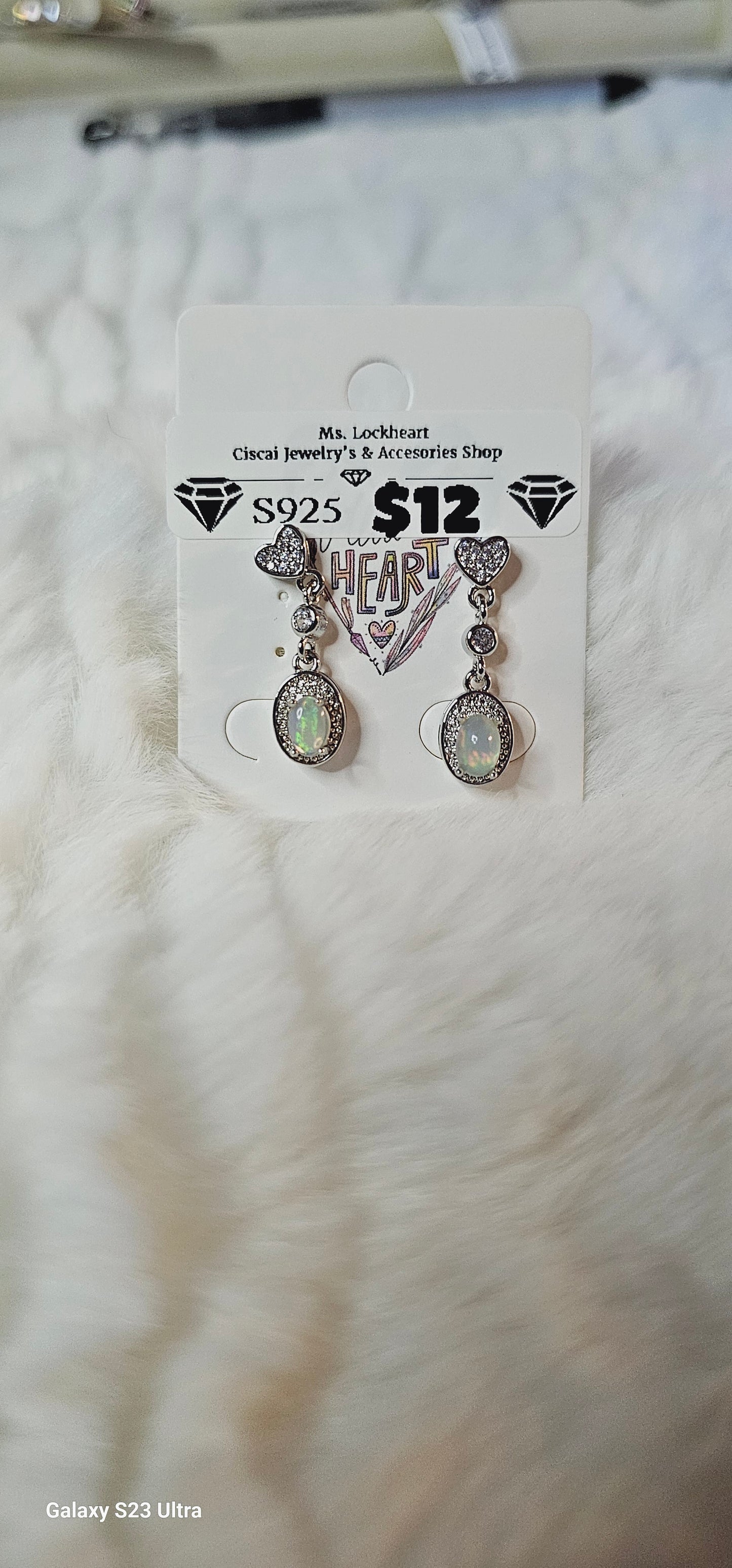 S925 natural stone Earings