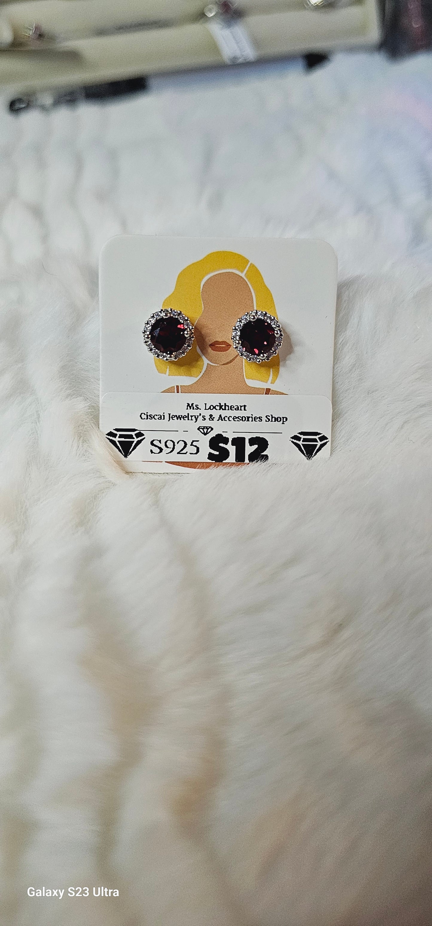 S925 natural stone Earings