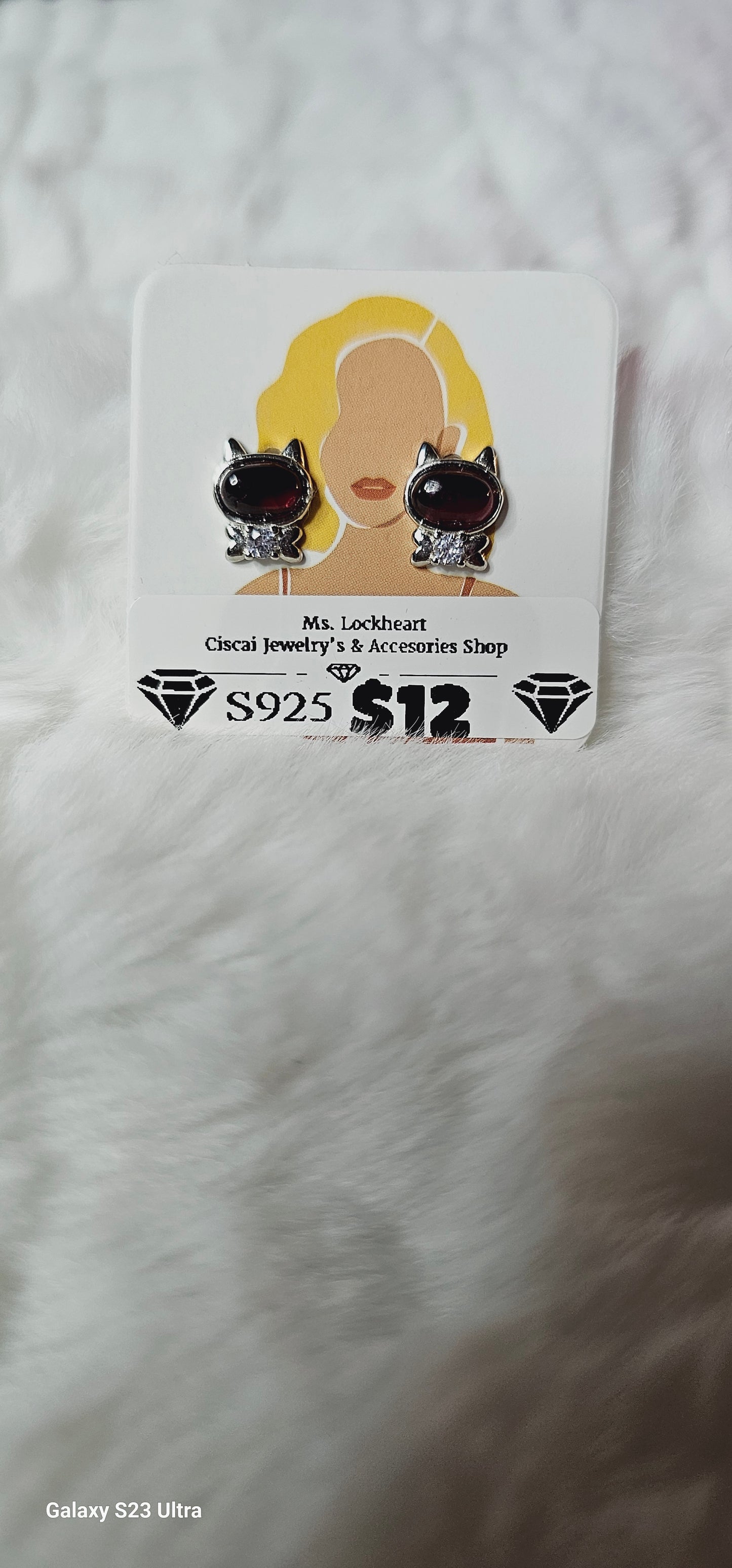 S925 natural stone Earings
