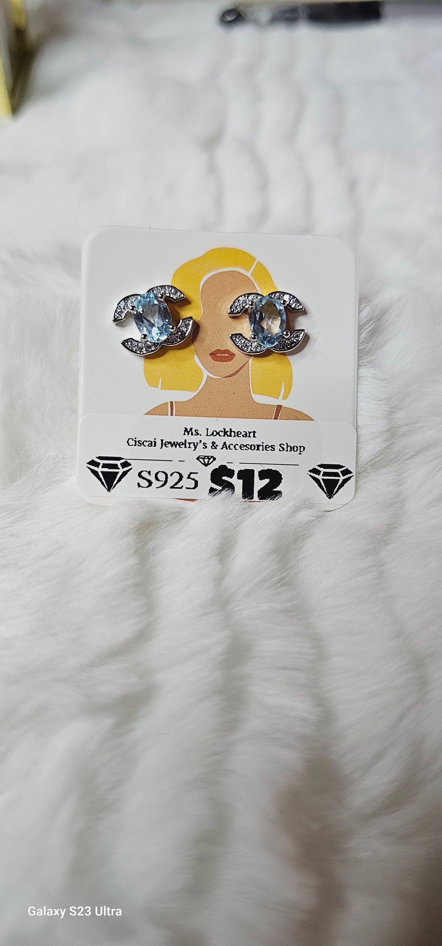S925 natural stone Earings