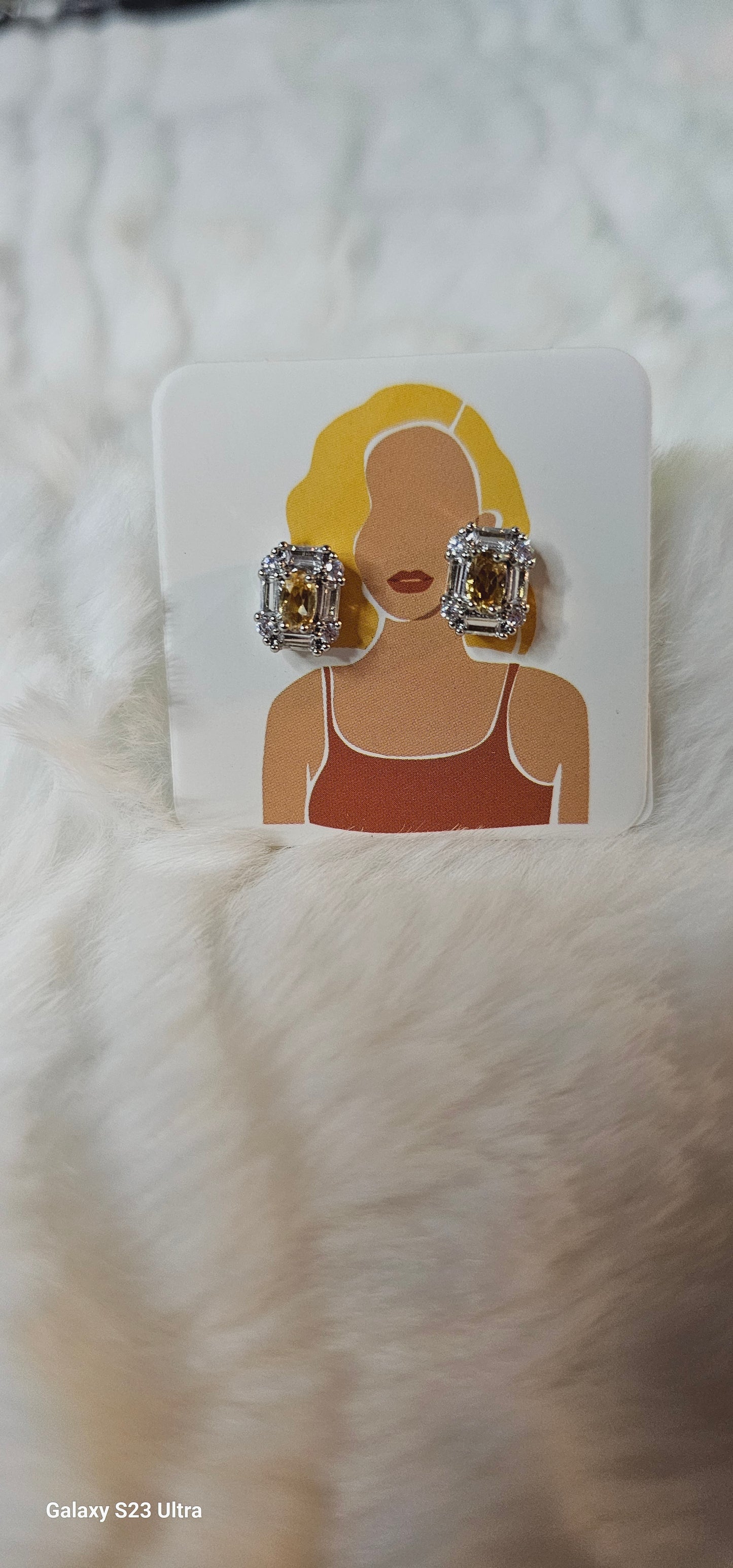 S925 natural stone Earings