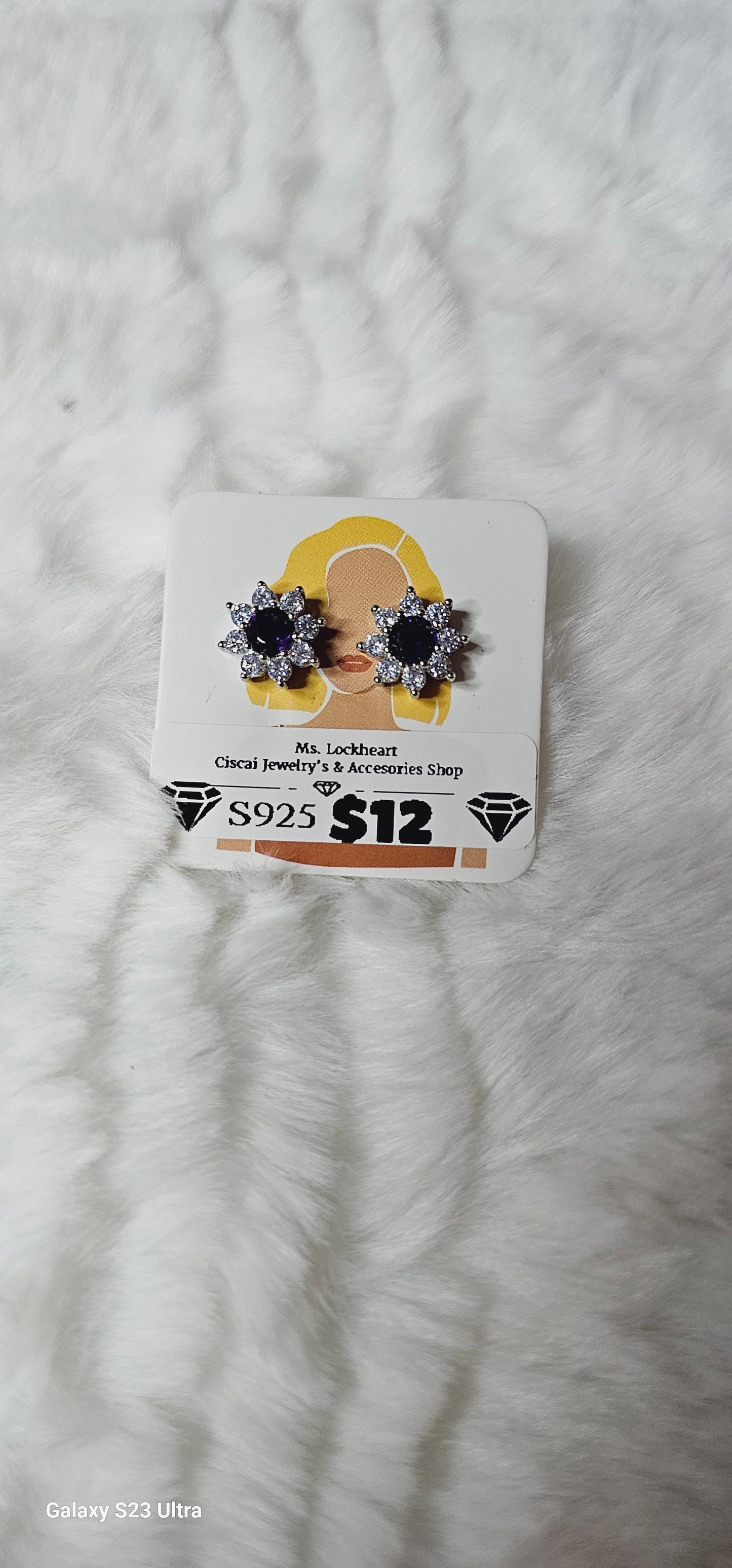 S925 natural stone Earings