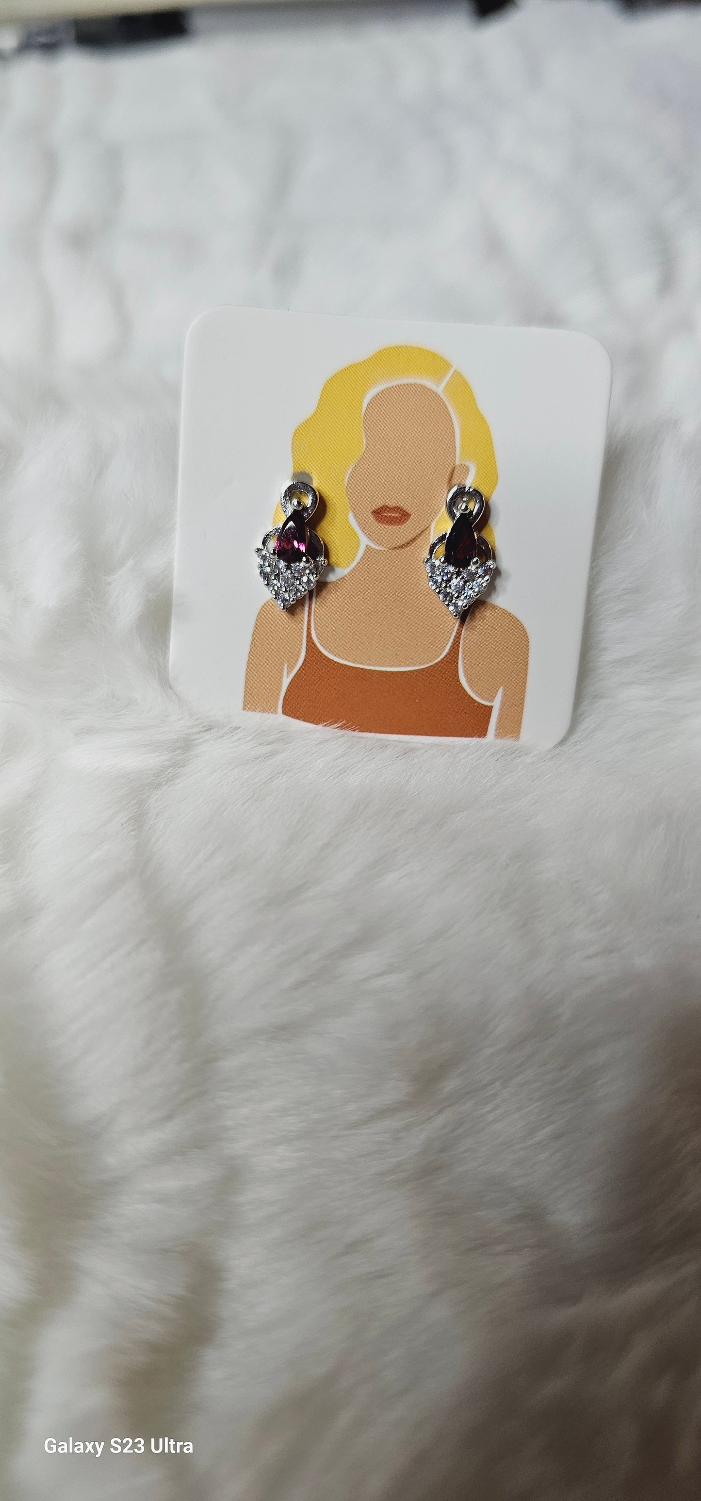 S925 natural stone Earings