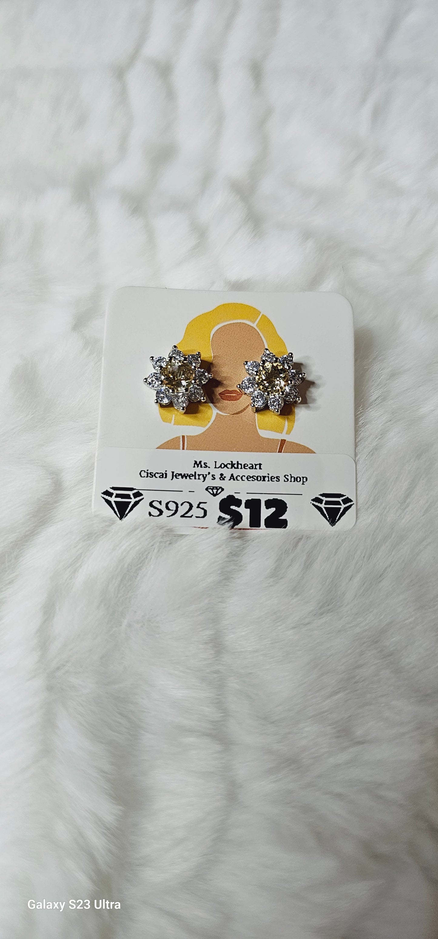 S925 natural stone Earings