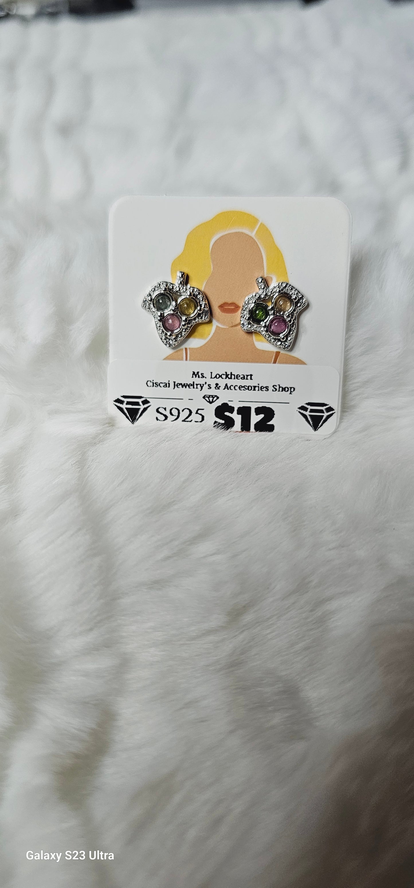 S925 natural stone Earings