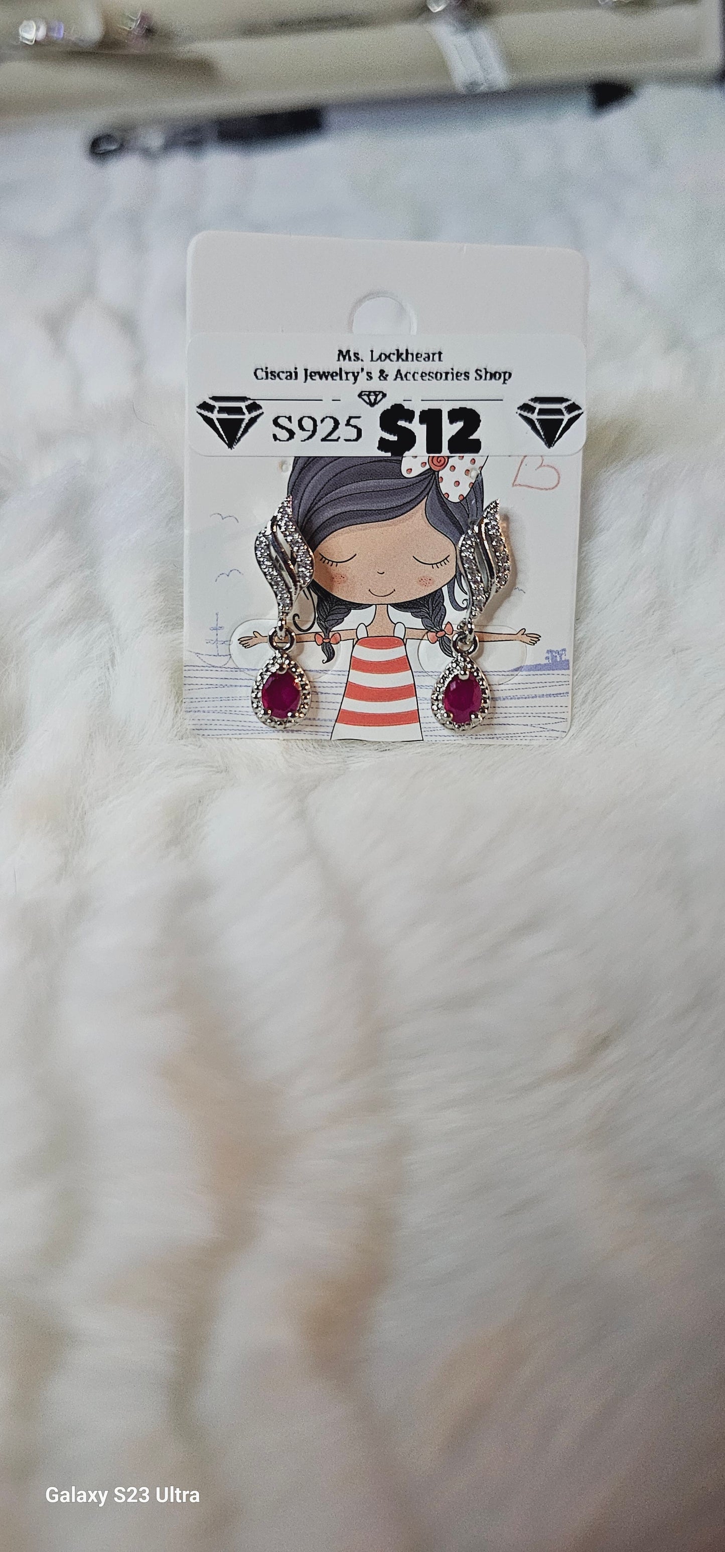 S925 natural stone Earings
