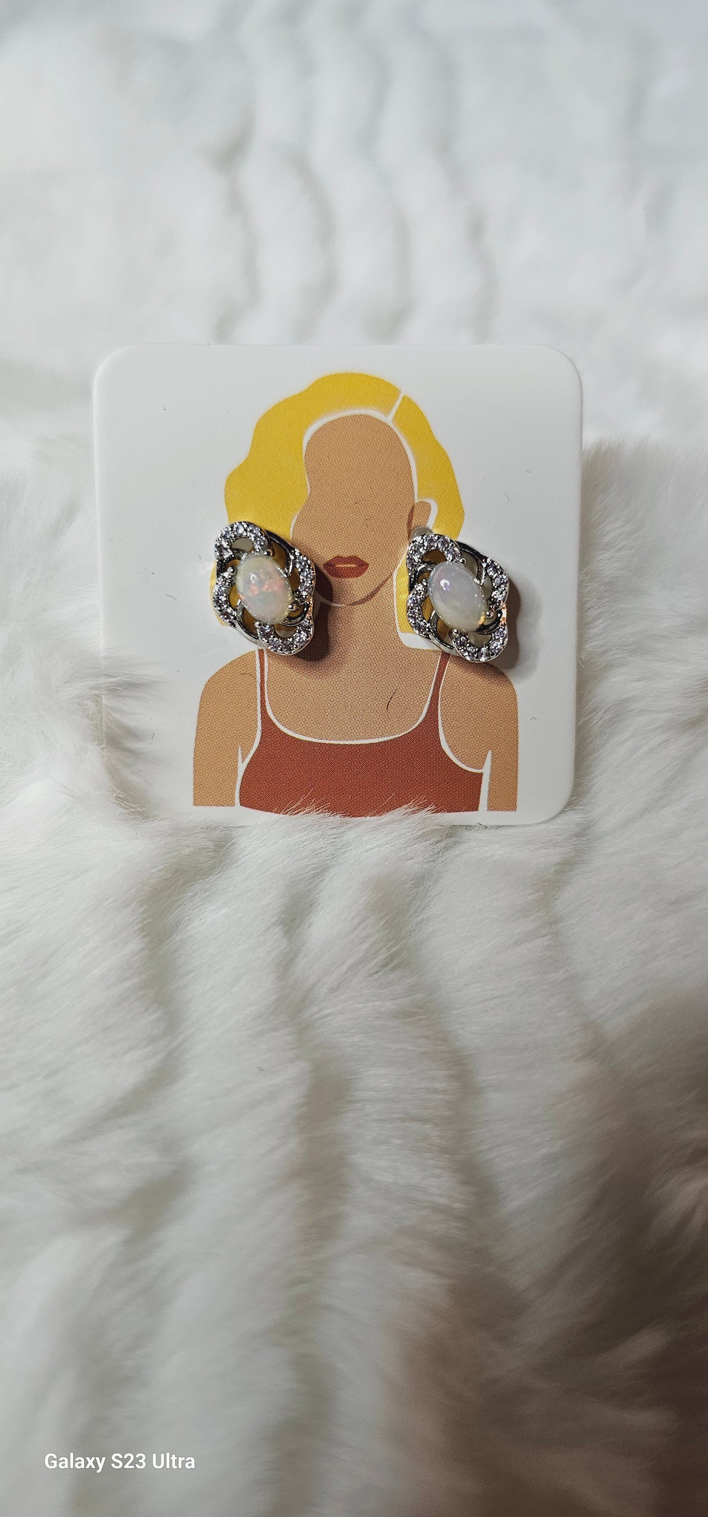 S925 natural stone Earings