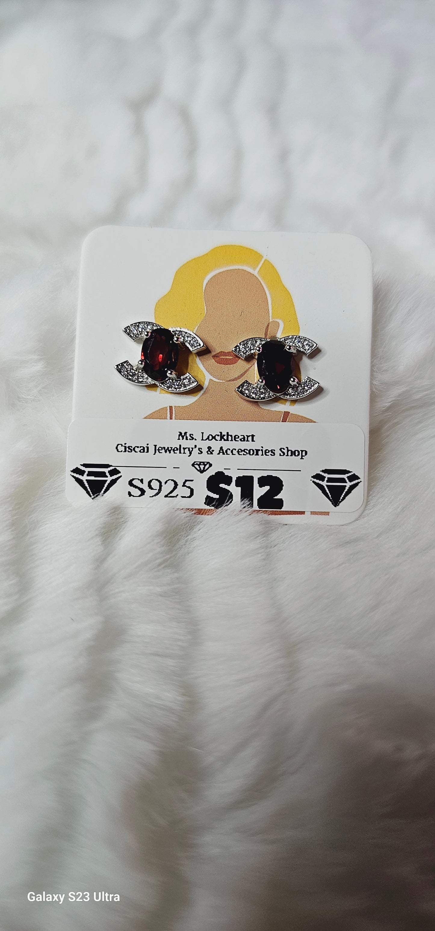 S925 natural stone Earings