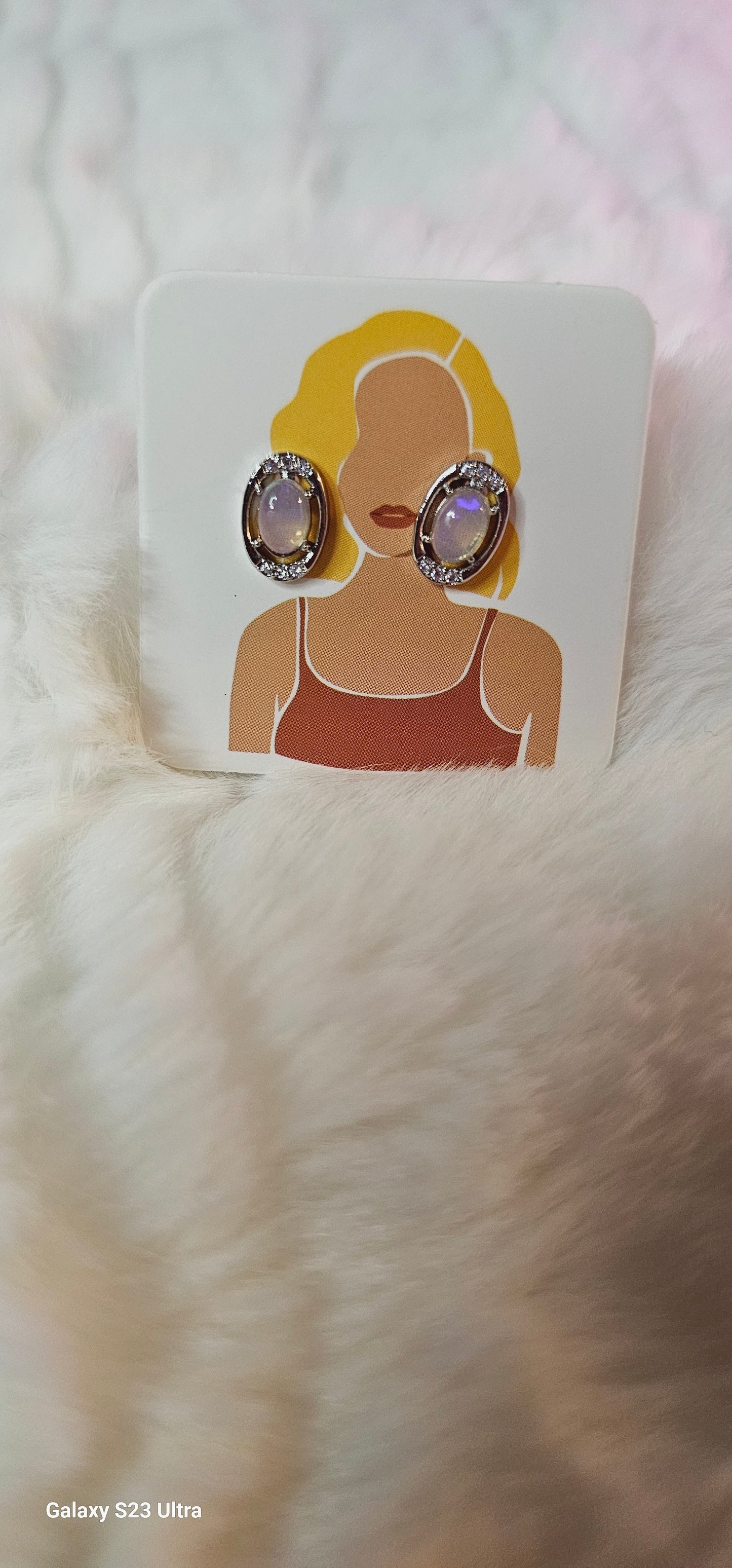 S925 natural stone Earings