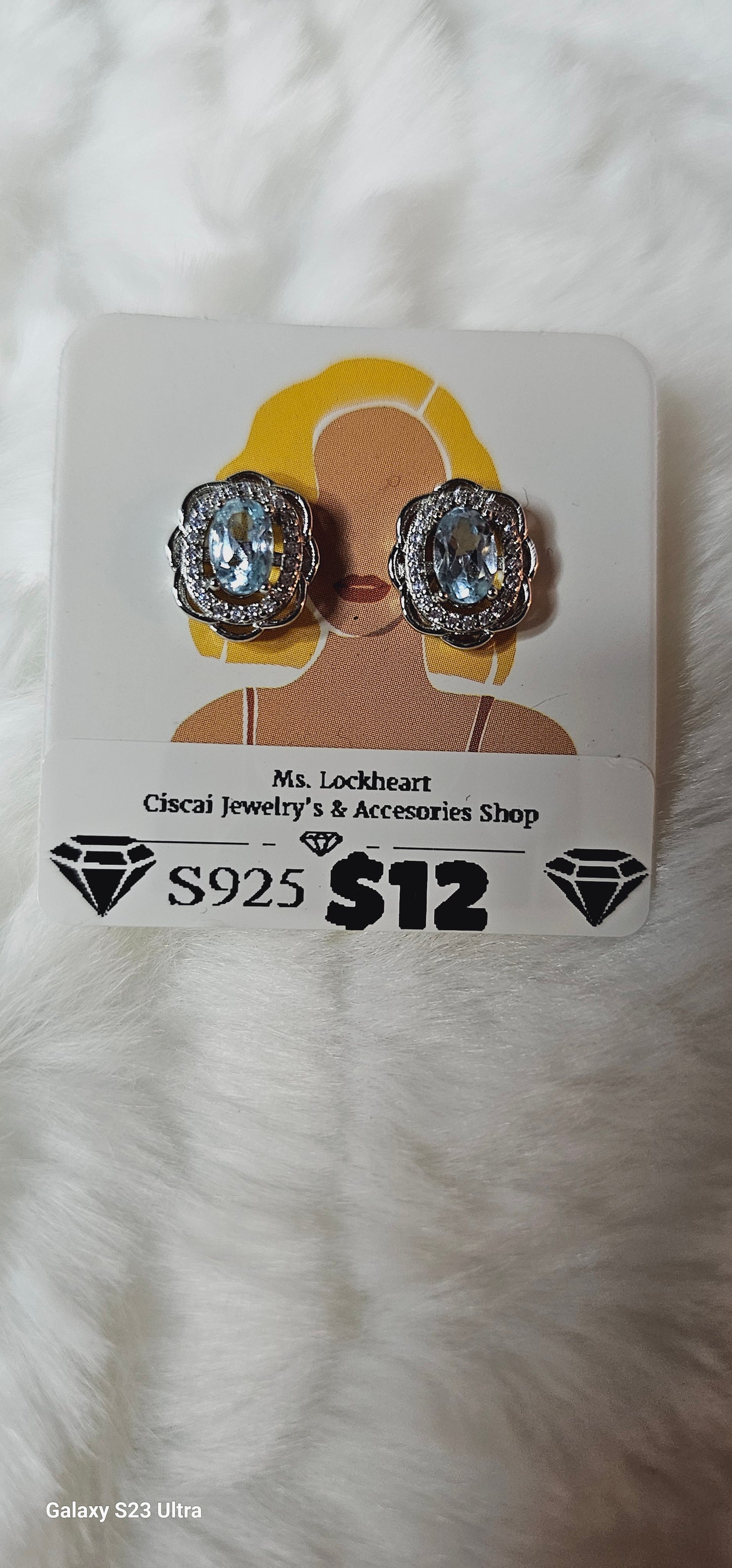 S925 natural stone Earings