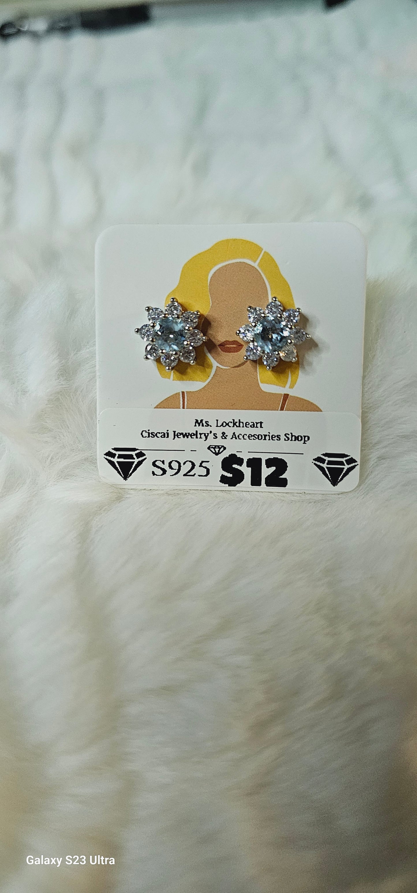 S925 natural stone Earings